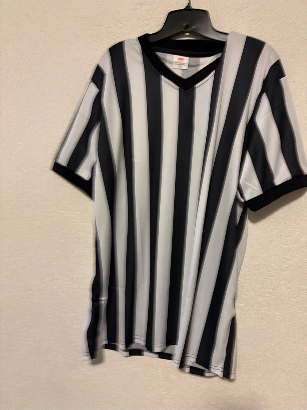Crown Black and White Vertical Stripe Referee Shirt